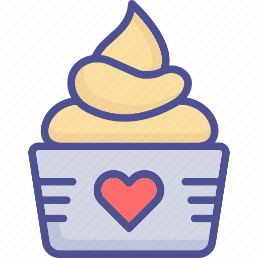 Cupcake with cupcake, cupcake with heart, dessert, muffin icon - Download on Iconfinder