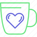 heart mug, heart on mug, love symbol, mug