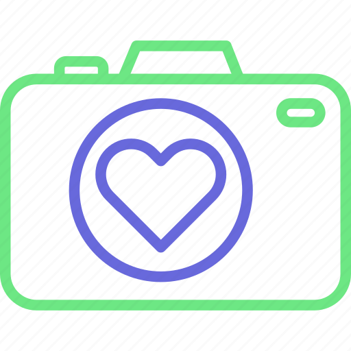 Heart on camera, camera, wedding shoot camera, image icon - Download on Iconfinder