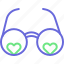 heart with glasses, eyeglasses, eyeshade, eyewear 