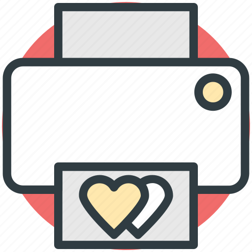 Celebrations, fax machine, heart sign, printer, valentine day icon - Download on Iconfinder