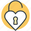 heart shaped, love secret, padlock, privacy, secret feelings 