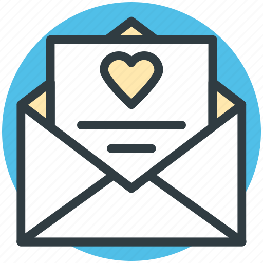Correspondence, heart sign, love, love communication, love letter, romantic feelings icon - Download on Iconfinder
