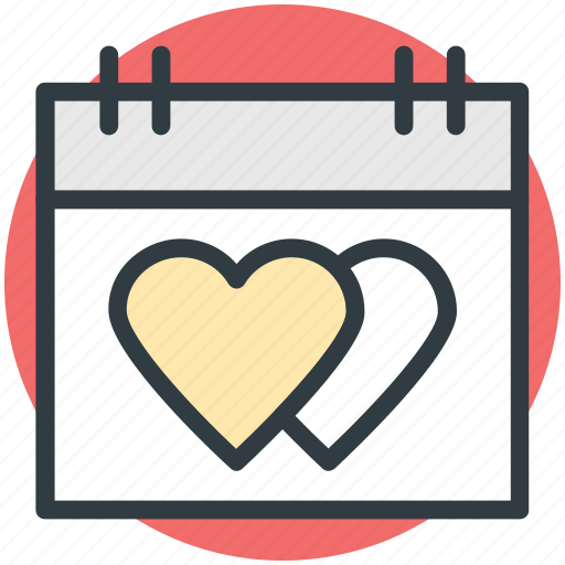 Dating, hearts calendar, love inspiration, wedding anniversary, wedding day icon - Download on Iconfinder