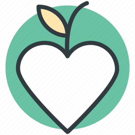 Apple, fruit, heart shaped, love inspirations, love theme icon - Download on Iconfinder