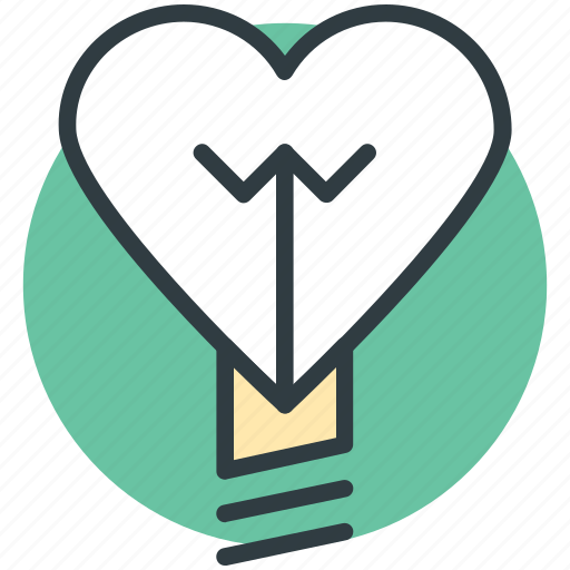 Bulb, electricity, heart shaped, lightbulb, romantic theme icon - Download on Iconfinder
