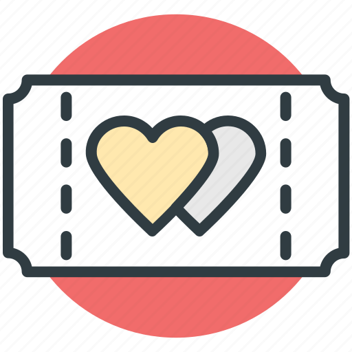 Cinematography, honeymoon concept, love, ticket, traveling ticket icon - Download on Iconfinder