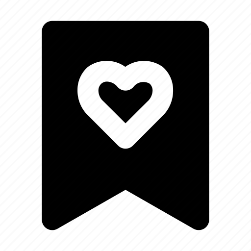 Bookmark, heart, love, romance, valentine icon - Download on Iconfinder