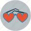 eyeglasses, eyeshade, eyewear, glasses, goggles, heart shaped 