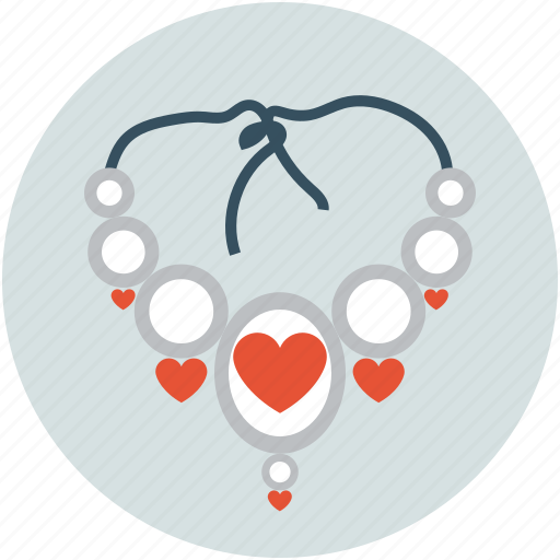 Chain, heart shaped, jewelry, necklace, ornament, pearl necklace icon - Download on Iconfinder
