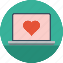 heart on laptop, heart wallpaper, laptop, love greeting, love greetings, love message 