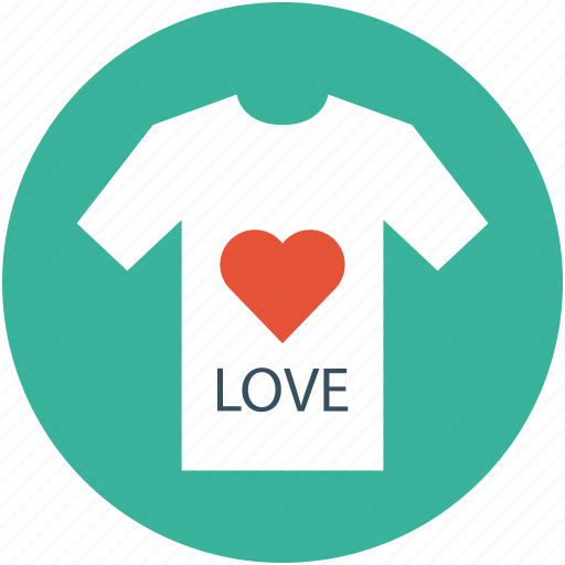 Heart tee shirt, love shirt, love tee shirt, t-shirt, valentine shirt icon - Download on Iconfinder