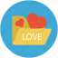hearts in folder, internet romance, love concept, love folder, online romance 