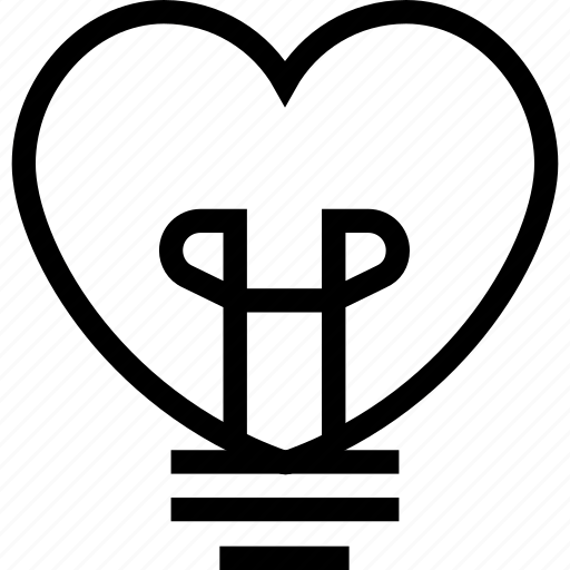Bulb, heart, lamp, light, light bulb, lightbulb, love icon icon - Download on Iconfinder