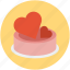 cake, cake with hearts, dessert, hearts on cake, valentine cake 