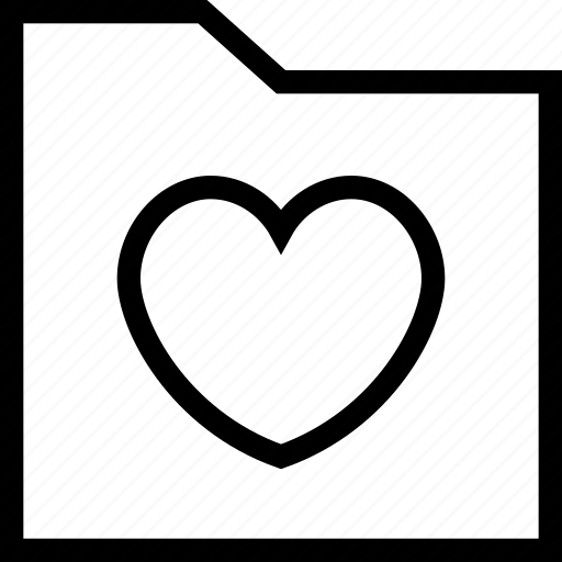 Affection folder, folder, love data, love folder, romantic folder icon icon - Download on Iconfinder