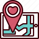 location, love, tablet, pin, position, favorite