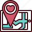 location, love, tablet, pin, position, favorite 