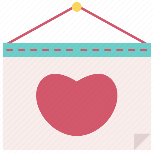 Calendar, love, romantic, date, valentines, schedule, heart icon - Download on Iconfinder