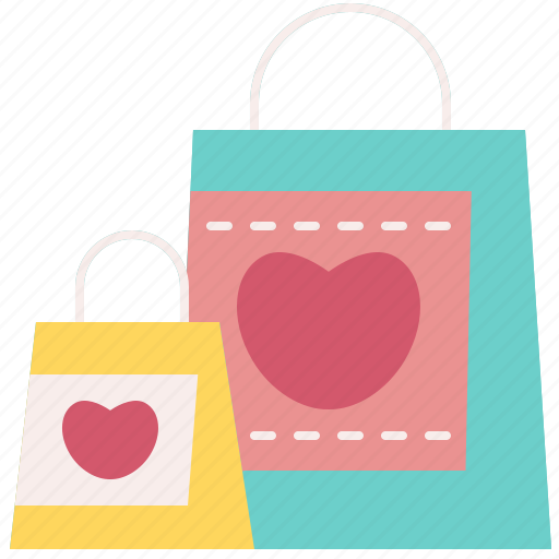 Gift, bag, valentines, shopping, present, buy, heart icon - Download on Iconfinder