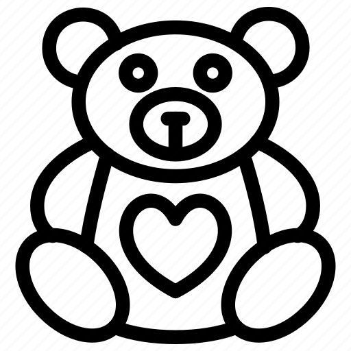 Animal, toy, fluffy, teddy, bear, love, valentine icon - Download on Iconfinder