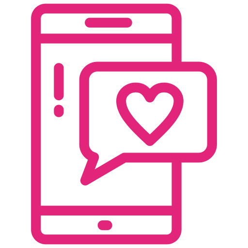 Chat, love, smartphone, valentine icon - Free download