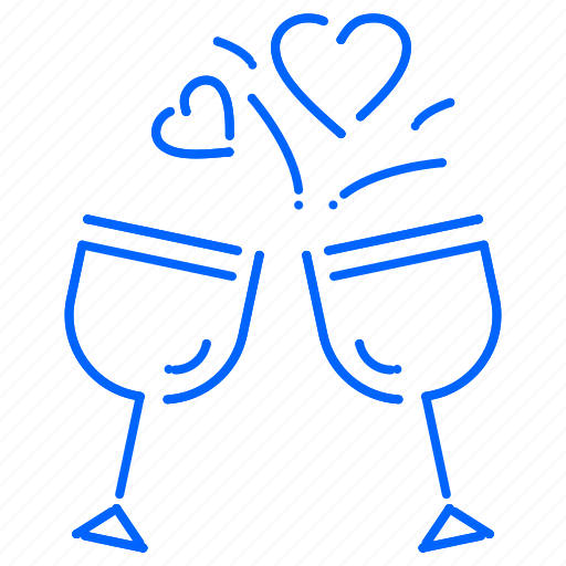 Cheers, drinks, glass, heart icon - Download on Iconfinder