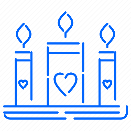 Candle, candles, heart, love icon - Download on Iconfinder