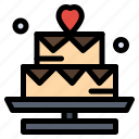 cake, heart, lover, valentine