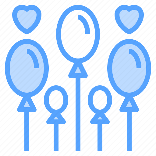Balloon, hearts, love, valentine, romance icon - Download on Iconfinder