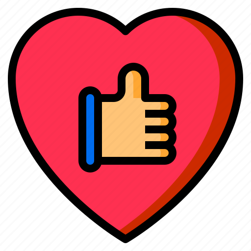 Heart, love, like, hand, sweet icon - Download on Iconfinder