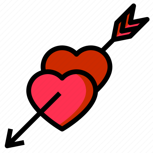 Hearts, arrow, romance, sweetheart, valentine icon - Download on Iconfinder