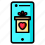 smartphone, gift, love, romance, mobile 