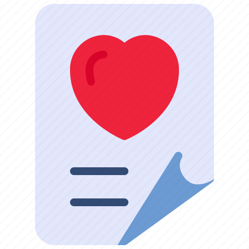 Document, file, love, paper icon - Download on Iconfinder
