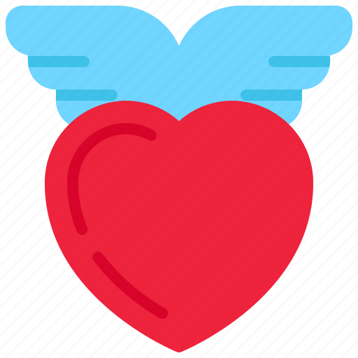 Heart, love, love and romance, wings icon - Download on Iconfinder