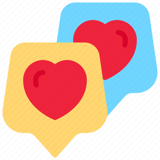 Chat, chat bubble, heart, love messages icon - Download on Iconfinder