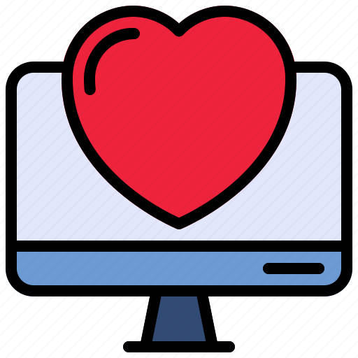 Computer, heart, love, screen icon - Download on Iconfinder