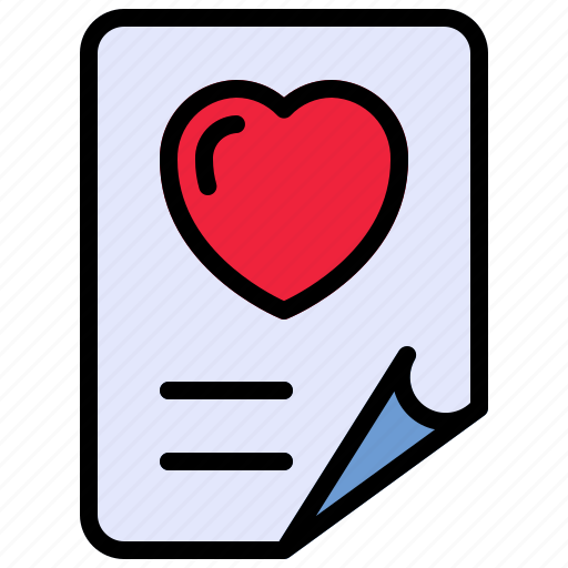 Document, file, love, paper icon - Download on Iconfinder