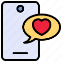 chat, love, message, smartphone