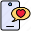chat, love, message, smartphone 