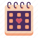 calendar, love, valentine, wedding, romantic