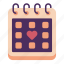 calendar, love, valentine, wedding, romantic 