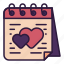 calendar, love, valentine, wedding, romantic 