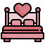 double, bed, bedroom, love, romance, furniture 