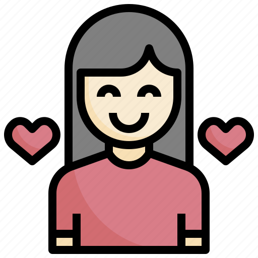 Girl, people, user, woman, in, love icon - Download on Iconfinder