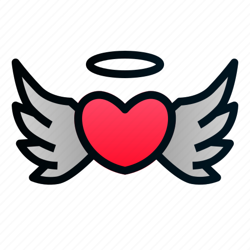 Angel, heart, love, romance, valentine, wedding, wings icon - Download on Iconfinder