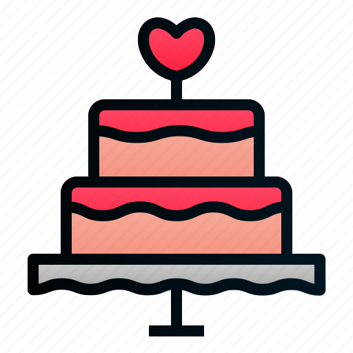 Cake, love, marriage, romance, tart, valentine, wedding icon - Download on Iconfinder