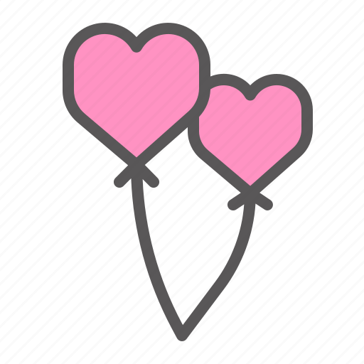 Balloon, balloons, heart, love, romance, romantic, valentine icon - Download on Iconfinder