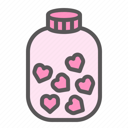 Cookies, heart, jar, jar of heart, love, romance, romantic icon - Download on Iconfinder