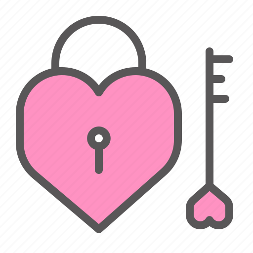 Heart, lock, love, padlock, protection, romance, valentine icon - Download on Iconfinder